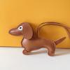 Mini Bear Keychain PU Leather Animals Keyring Hanging Ornament Backpack Handbag Charm Gift For Men Women Korean Bag Charms Y2k