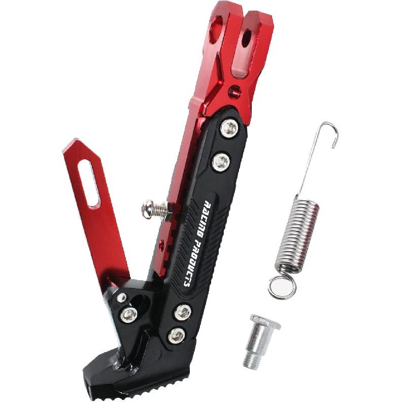 Universal Motorcycle Kickstand Accessories Motor Scooter Modified CNC Aluminum Alloy Adjustable Tripod Holder Kickstand Foot Side Support Stand Motor