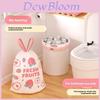 Home Garbage Bag With Drawstring For Households Durable Pe Material White Peach Scented