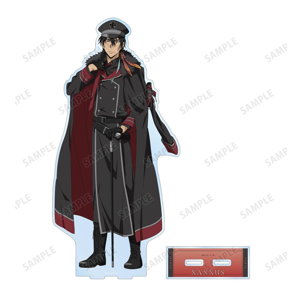Katekyo Hitman Reborn Original Illustration of Xanxus [10 Years Later] Black Military Ver. Extra Large Acrylic Stand