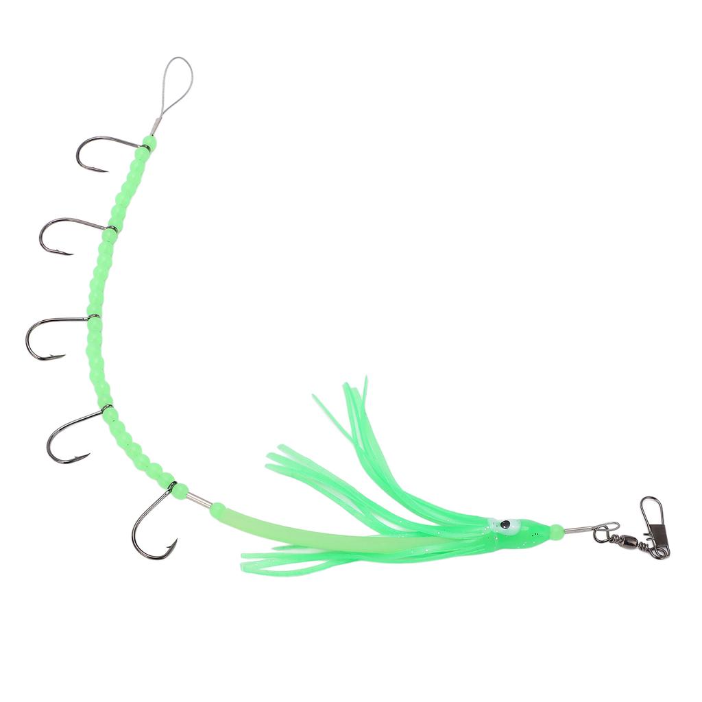 350mm Simulation Octopus Squid Swivels String Hooks with Steel Wire 360 Degrees  Rotating Artificial Fish