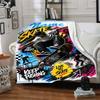 Custom Name skateboard Theme Printed Blanket - Perfect for Couch, Bed, Travel & Outdoor Use | Machine Washable, Cozy & Durable.