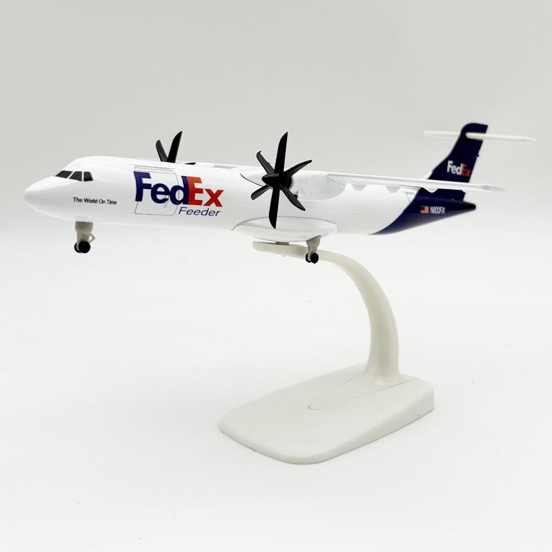 20CM Diecast Metal Fedex Express ATR Aircraft Model Planel Airplane Model Toy for Display Collection home Decor Gift