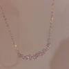 Flash Diamond Wisteria Flower Necklace Female Style Exquisite Simple Design Niche Light Luxury Premium Versatile Clavicle Chain