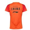Li-Ning Breathable Quick-Dry Competition T-Shirt With Small V-Neck Women Tops Orange AAYQ004-3