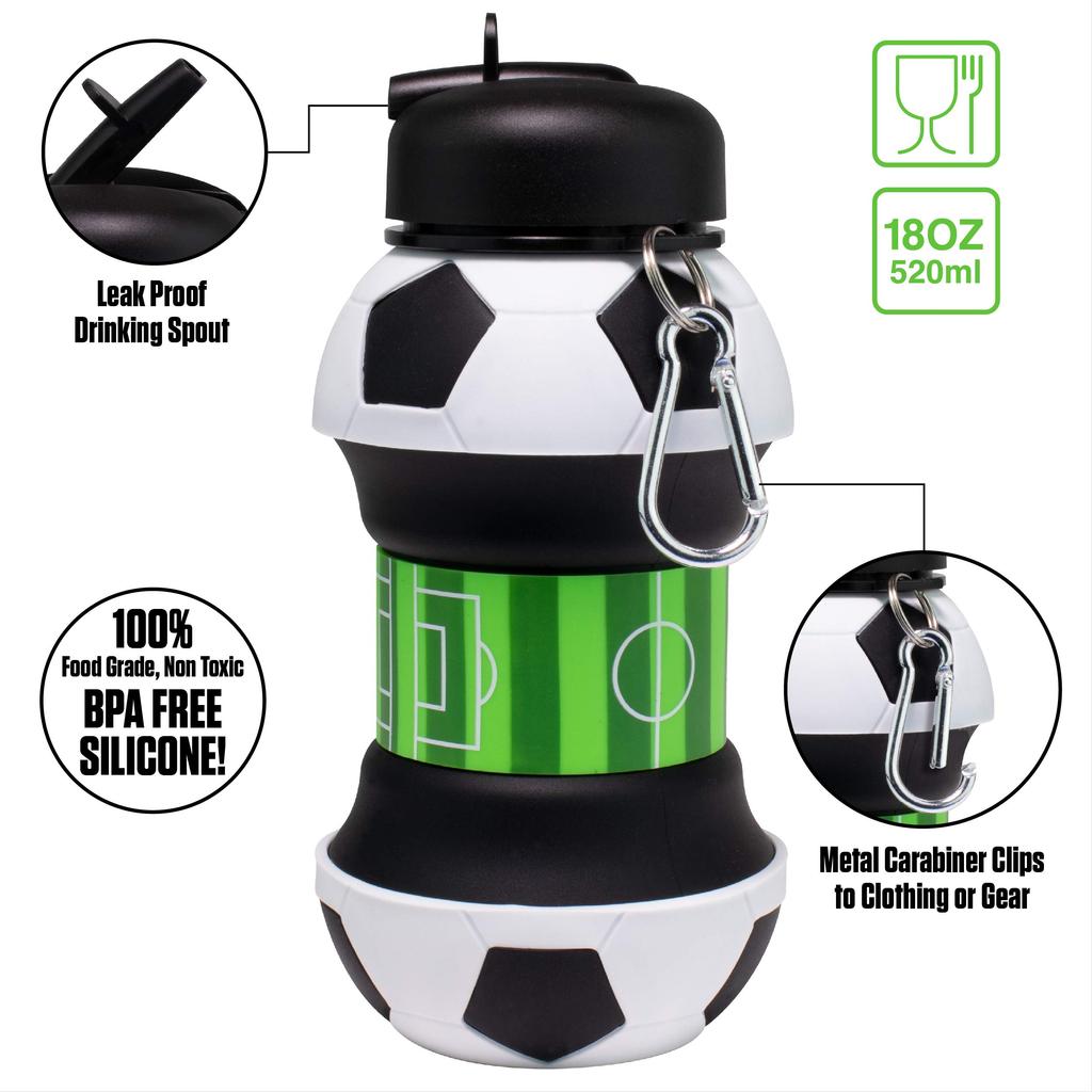 Silicone Fold Water Bottle Outdoor Sports Water Bottle Leakproof Portable Student Kids Water Bottle Soft Water Bottle Bpa Free