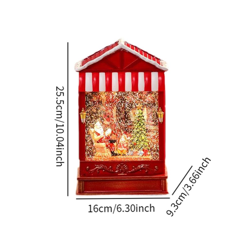 Christmas Snow Globe Glitter Christmas Lantern for Bedroom Table Living Room