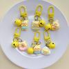 Cute Custard Bear Keychain: Soft Cartoon Pendant for Girls & Students