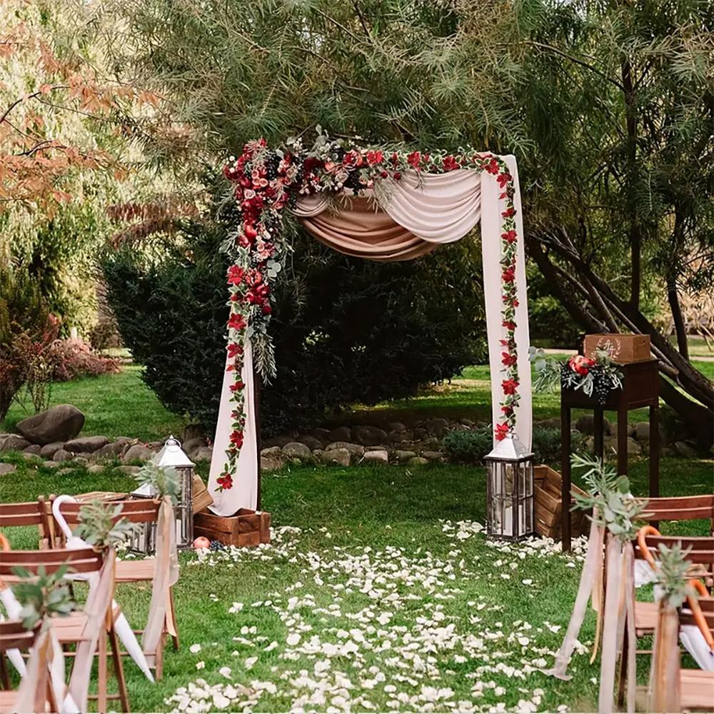 Artificial Christmas Garland Perfect For Festive Atmosphere Ideal For Christmas Anniversary Wedding Birthday Wall Arch Deco