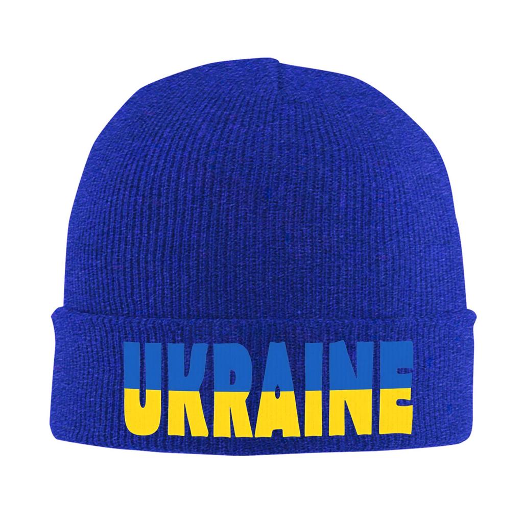 Ukraine Knit Hat  Street Y2K Caps Adult Unisex Outdoor Beanie Hats Autumn Winter Printed Elastic Bonnet Hats