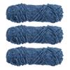 3 Skeins Chenille Yarn Soft Blanket Yarn Polyester Velvet Fancy Fluffy Yarn Knitting for Crochet Weaving Scarf, White