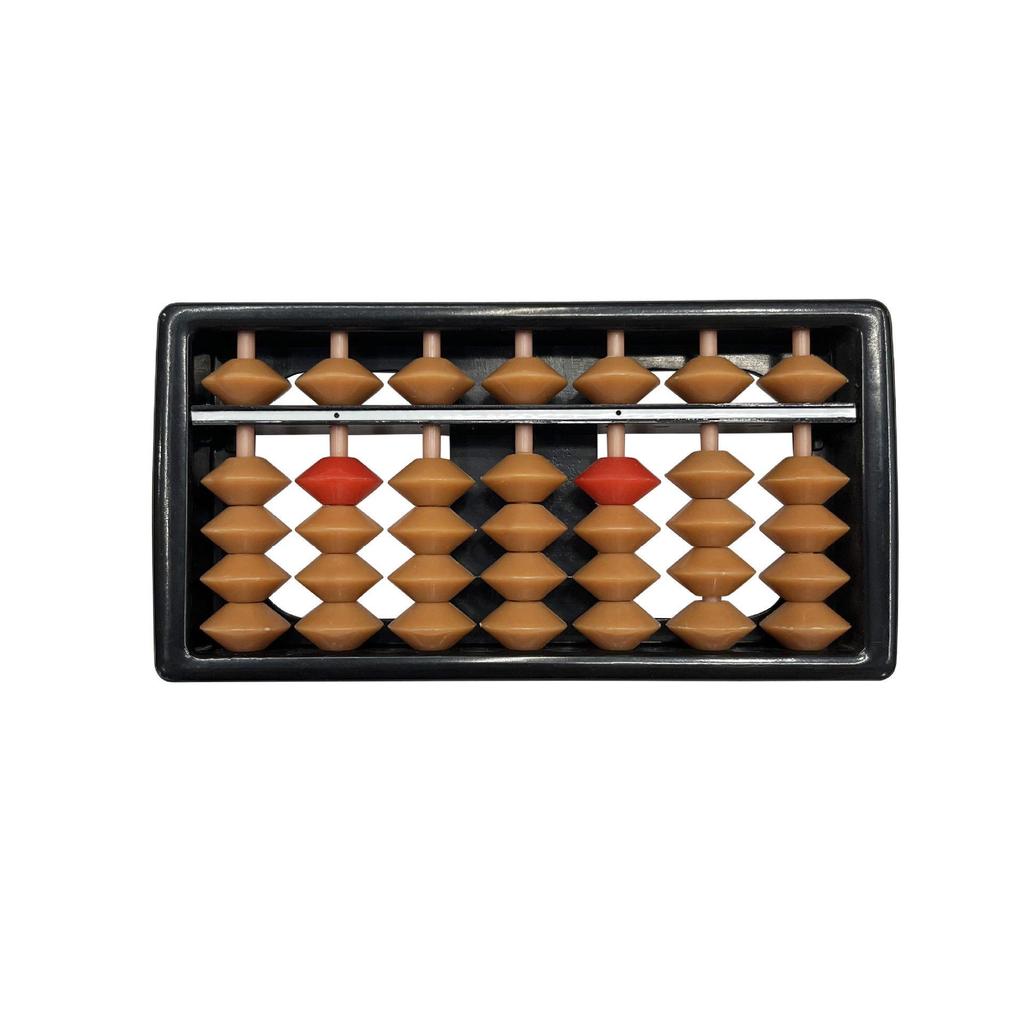 Children's Abacus - ABS Plastic, Brown & Red, 138 Beads, 7 To 17 Rows