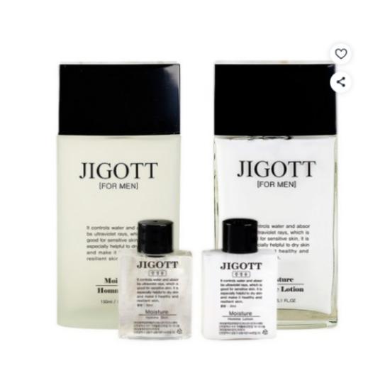 JIGOTT Moisture Homme Skin Care Set for Men Skin Toner & Lotion 4pcs Set