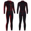 Combinaison intégrale 3 mm pour femme Snorkeling Plongée Natation Chaleur Extensible Été Hiver Printemps Automne Noir Avec Bande Rouge