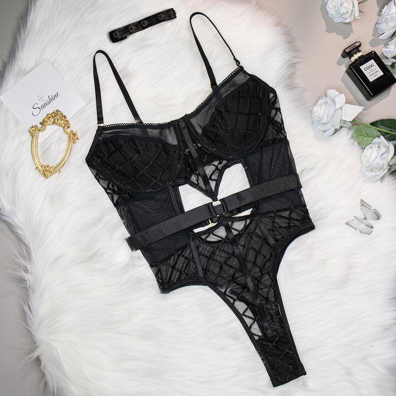 

Мода Ретро Лето Новинка Экспорт Сетчатая ткань Сексуальный Удобный Прозрачный Пояс Холтер Треугольный Комбинезон Топы Black L