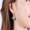 925 Stamp Silver Plated Women Drop Earrings Cute Goose Drop Pendant Multicolor Zircon Earring For Women Girl Jewelry