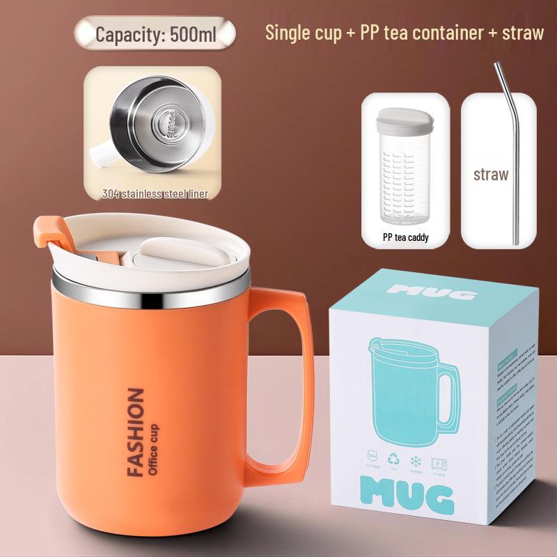 Yuedis 304 Stainless Steel Double-Layer Anti-Scald Creative Coffee Mug
