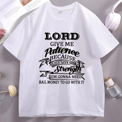 Funny Christian Humor TShirt Faith Short Sleeve Tee O Neck Shortsleeved Tops Unisex Women Comfortable Pure Cotton T Shirt Unisex
