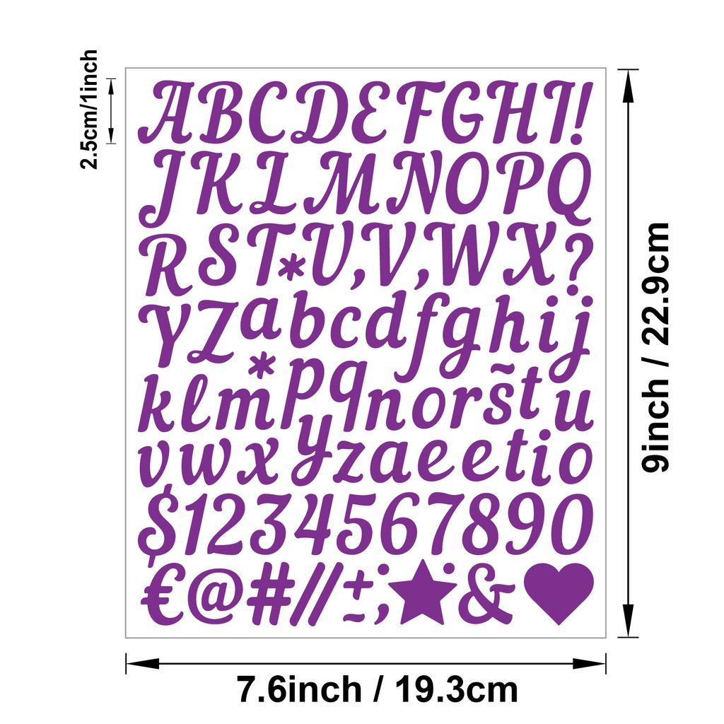 1 Inch Handwritten Letter Sticker Sturdy Multicolor Gift DIY Diary Hand Account English Alphanumeric Sticker