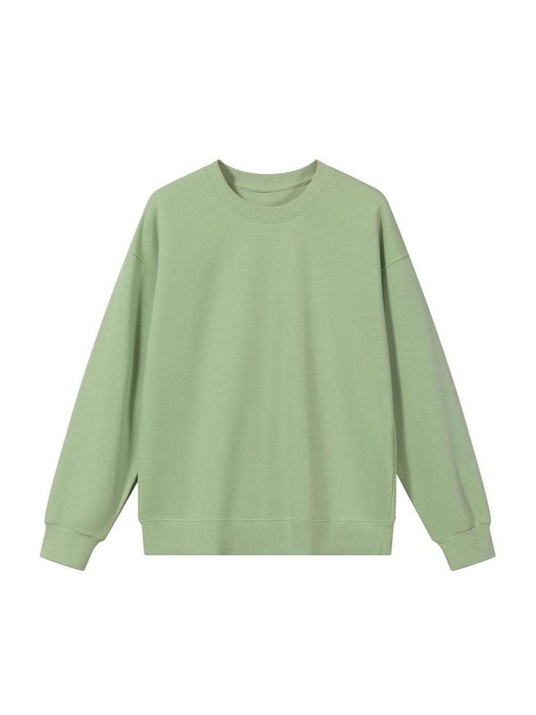 Herrhuvtröja med lös passform, 350g frottébomull, sänkta axlar, rund halsringning och broderad logotyp