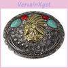 Yonbaody Aboriginal Buckle Belt Tribe Leader Portrait Indians Pattern Gem Set Waist Diy Accessories