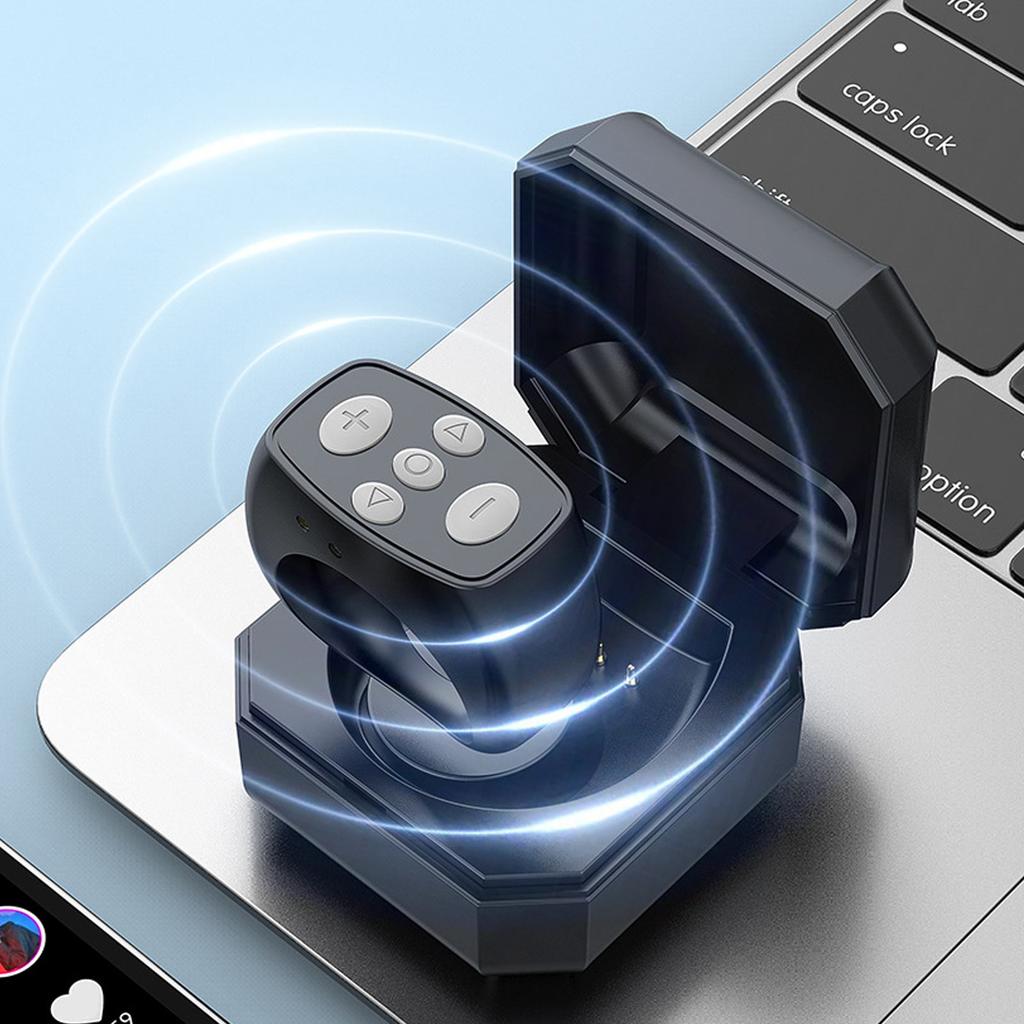 Remote Control 10M with 200mAh Charging Compartment Remote Control Page Turner for Selfie Viewing Video Electronic Book