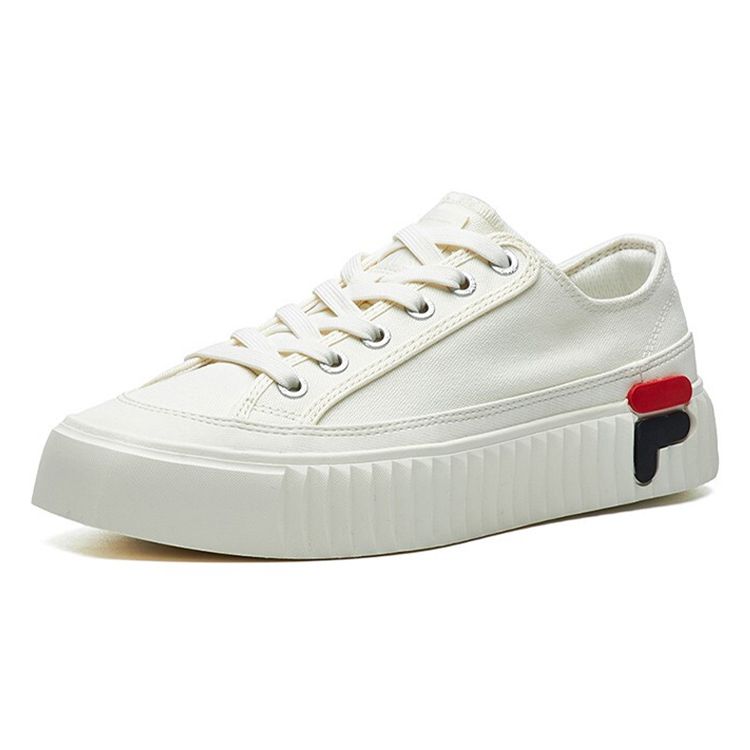 FILA Gear Canvas Retro Casual Slip-Resistant Durable Lightweight Low-Top Skate Shoes Women sneaker Off-White F12W124342FGA
