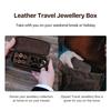 Vintage Genuine Leather Portable Cufflinks or Jewellery Storage Box Travel Jewelry Case with Zipper Jewelry Display Organizer