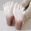 Low Cut Athletic Wrap Straps Grip Dots Anti Slip Breathable Cotton Gradient Fitness Ballet Style No Show Five Toe Yoga Socks