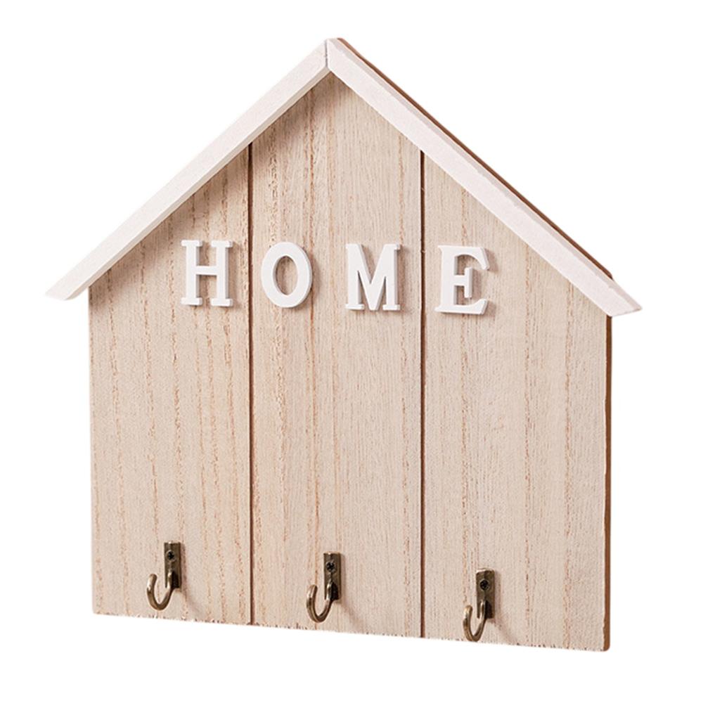 Nordic Style Wooden Wall Mount Key Hanging Hook Storage Rack Creative Entryway Organizer Home Decor