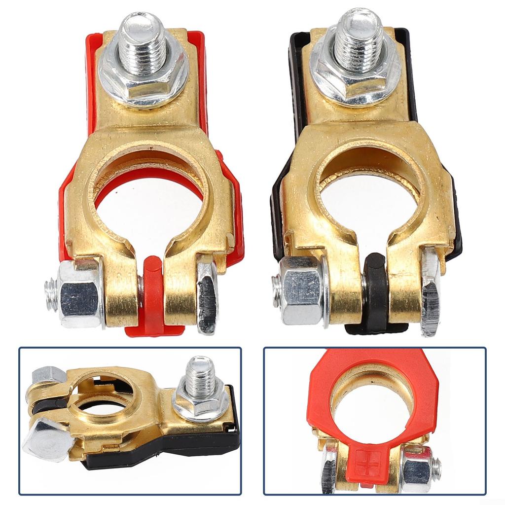 Top Grade Copper Battery Terminal Clip Connector Set for Vehicles (2Pcs)