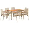 VidaXL 7-Piece Garden Dining Set with Cushions, Patio Table and Chairs, Patio Furniture, Outdoor Furniture, 3213581