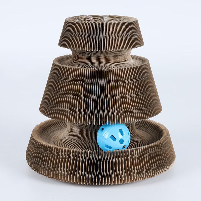 Magic Accordion Cat Scratcher & Track Ball Toy
