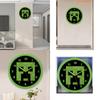 Minecraft Green Pixel Pattern Wall Silent Clock For Living Room And Bedroom Decor