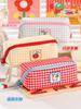 Dopamine Cute High-appearance Stationery Box and Bag for Middle and High School Students, Cartoon Large-capacity Prism Grid Penc