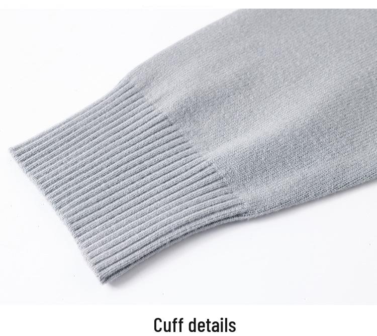 Mom's Stylish Spring/Autumn Wool Knit Top for Middle-Aged and Elderly Women