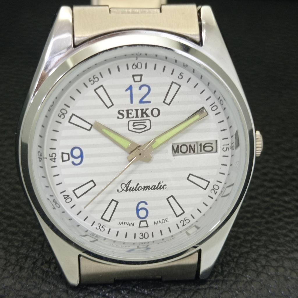 VINTAGE SEIKO 5 AUTOMATIC JAPAN MENS REFURBISHED WHITE DIAL WATCH A500179-2 R151a-a500179
