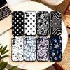 Black White Star  Phone Case For Samsung S25,S24,S21,S22,S23,S30,Ultra,S20,Plus,Fe,Lite,Note,10,Black Cover
