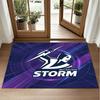 Melbourne Storm Design Crystal Velvet Rug Soft Decorative Mat for Bedroom Entrance