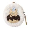 Mini Round Coin Purse Plush Small Pouch Cute Zipper Pouch Compact Change Purse