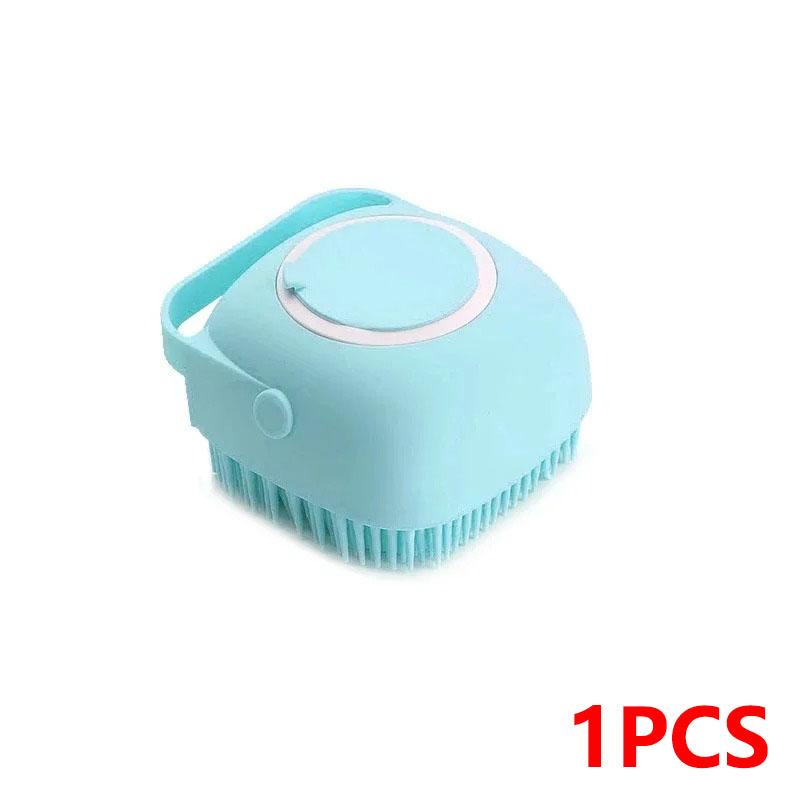 Pet Bathing Brush Soft Silicone Massager Brush Shower Gel Bathing Brush Clean Tools Comb Dog Cat Cleaning Grooming Supplies