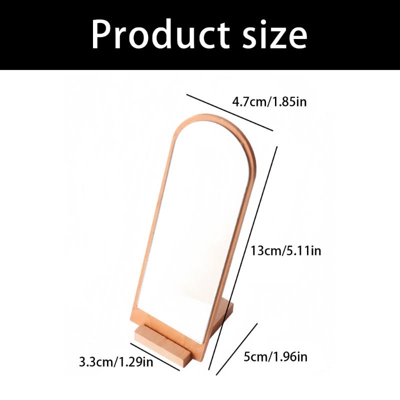 Bezpečné pro děti Zrcadlo na celou postavu Dřevěný rám A Nerozbitné PVC sklo Stojací zrcadlo pro Domeček pro panenky Dekorace obývacího pokoje