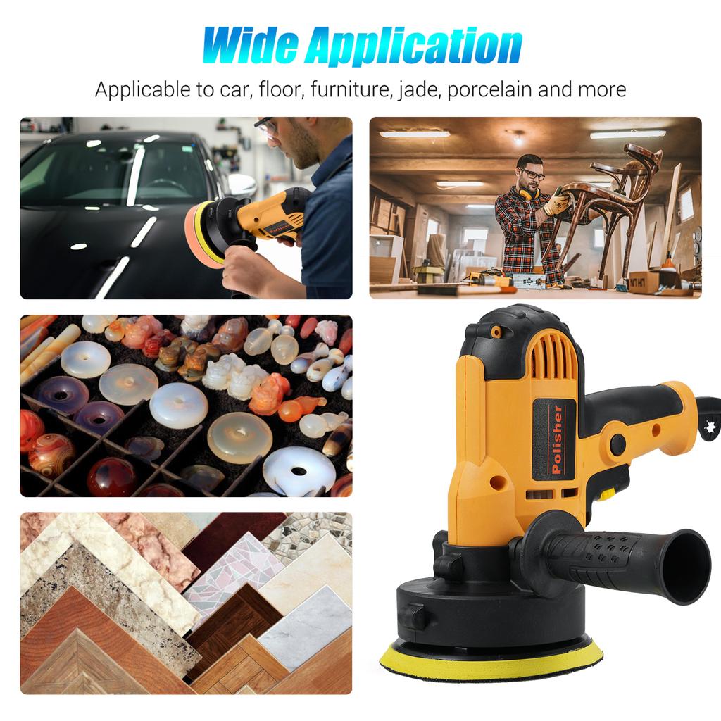 5-calowy elektryczny zestaw polerki samochodowej 700W polerka samochodowa 600 3700 obr./min zmienna maszyna polerska z uchwytem pomocniczym