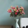 7 Branch 21 Heads Leaf Rose Artificial Flowers Fake Flower For Wedding Bridal Floral Bouquet Home Table Garden Decoration