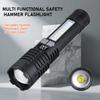 Portable Rechargeable Flashlight  Multi-Function Outdoor Specific LED Flashlight With COB Warning And Searchlight
