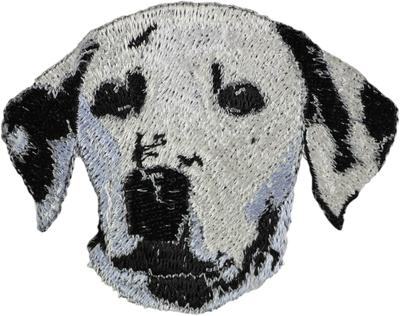 Dalmatiner, Vognhund, Plettet Vognshund - hundformet mærke, broderet mærke, unik dekoration til Art-Dog rygsæk
