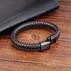 Leather Rope Bracelet, Leather Woven Bracelet, Genuine Leather Bracelet, Leather Bracelet, Men's Cowhide Jewelry.