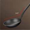 Yamigoloko Iron Chinese Ladle for Woks, Iron Nitride Ladle with Wooden Handle, Dishwasher Safe, Easy Grip, Rust Resistant, Heat Resistant, Kitchen Ute