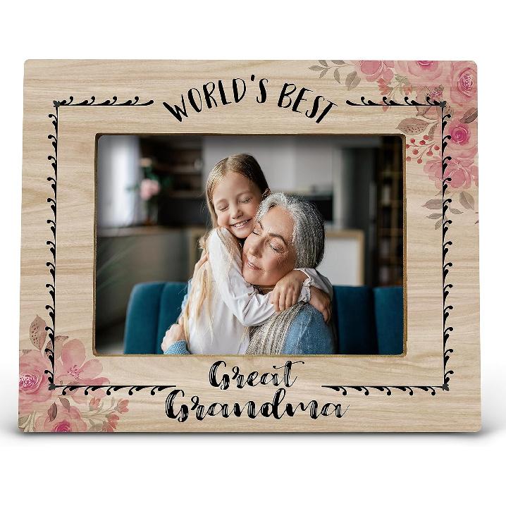 FONDCANYON Grandma Picture Frame - World s Best 5x7 Great Grandma Photo Frame