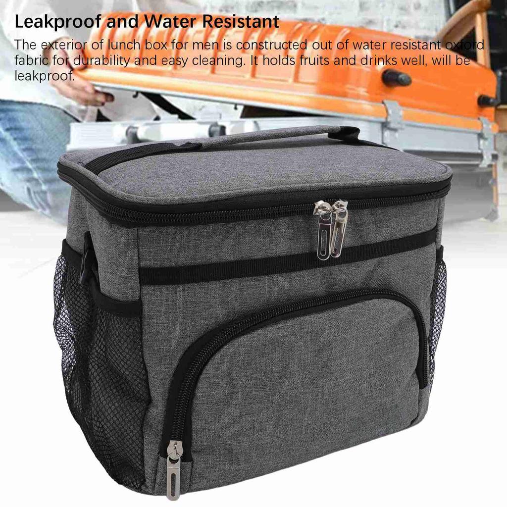 Reusable Lunch Box for Men Women Insulated Lunch Bag Leakproof Water Resistant for Work Office Picnic Beach Freezable